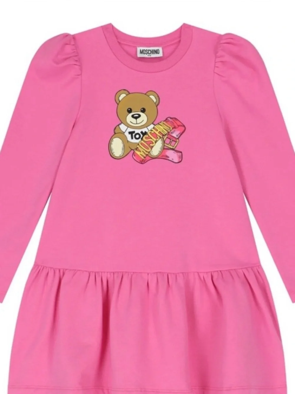 Moschino girls pink teddy bear dress Size 12
